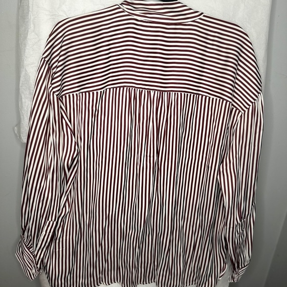 Lane Bryant Long Sleeve Striped Blouse - Picture 3 of 4